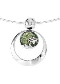 Kette mit Anh&auml;nger OSTSEE-SCHMUCK "- Windfl&uuml;chter 30 mm - Silber 925/000 - Bernstein" Gr. 45, silber (silber 925, silberfarben, wei&szlig;), Schmuck_Sets, Damen, 45, Silber 925 (Sterlingsilber), Kette mit Anh&auml;nger