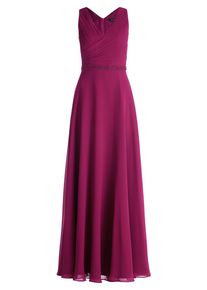 Abendkleid Vera Mont "Abendkleid mit Plissee", Damen, Gr. 46, EURO, pink (sweet berry), 100% Polyester PES., Kleider Abendkleid