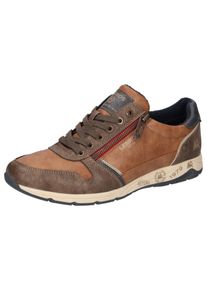 Sneaker Lerros, Herren, Gr. 44, braun (cognac, braun), Lederimitat, Schuhe Sneaker, Schn&uuml;rschuh, Freizeitschuh, Halbschuh mit Rei&szlig;verschluss