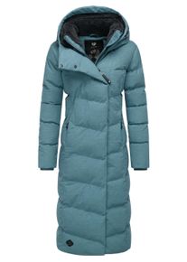 Wintermantel Ragwear "Wintermantel Pavla Long", Damen, Gr. S, blau (stone blau25), Obermaterial: 100% Polyester PES. Obermaterial: Futter: 100% Polyester PES. 100% Polyester PES., M&auml;ntel Wintermantel