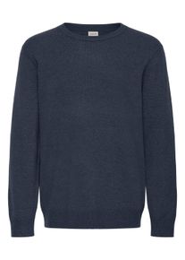 !Solid Strickfleece-Pullover SOLID "Strickpullover SDRick", Herren, Gr. L, blau (insignia blau), Obermaterial: 60% Lammfell LF. 40% Nylon NY., Pullover Strickfleece-Pullover