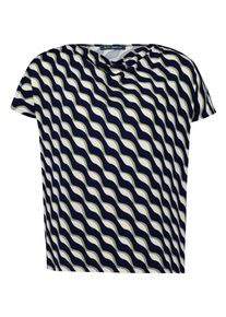 Print-Shirt Betty Barclay "Printshirt mit Wasserfallausschnitt", Damen, Gr. 42, bunt (dunkelblau, gr&uuml;n), Obermaterial: 95% Polyester PES. 5% Elasthan EL., Shirts Print-Shirt