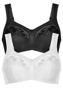 Entlastungs-BH Anita "Entlastungs BH Safina", Damen, Gr. 95, Cup G, bunt (schwarz wei&szlig;), Obermaterial: 50% Polyamid PA. 25% Polyester PES. 10% Elasthan EL. 10% Viskose CV. 5% Baumwolle CO., BHs Entlastungs-BH
