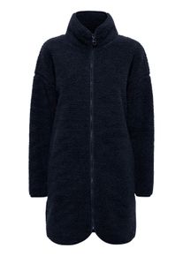 Sweatjacke oxmo "Kurzmantel OXTova", Damen, Gr. S, blau (total eclipse), Obermaterial: 100% Polyester PES., Jacken Sweatjacke