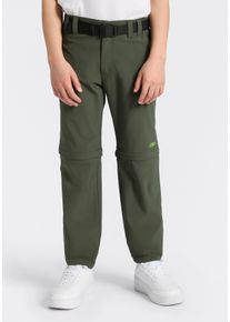 Zip-off-Hose CMP "KID ZIP-OFF-PANT", Jungen, Gr. 152, N-Gr, oil gr&uuml;n, Obermaterial: 89% Polyester, 11% Elasthan, Hosen Zip-off-Hose, Elastisch & Atmungsaktiv & Schnell trocknend & f&uuml;r Kinder