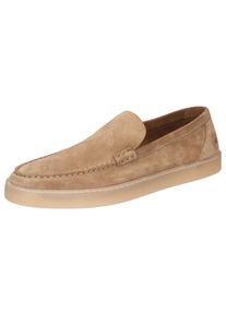Slipper Lerros, Herren, Gr. 46, taupe, Veloursleder, Schuhe Slipper, Slipper, Schlupfschuh, Halbschuh mit Mokassin-Naht
