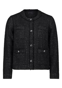 Jackenblazer Betty Barclay "Blazer-Jacke mit Fransen", Damen, Gr. 36, schwarz, Obermaterial: 100% Polyester PES., Blazer Jackenblazer