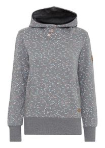 Kapuzenpullover oxmo "Hoodie OXBeate", Damen, Gr. S, grau (medium grau melange), Obermaterial: 55% Polyester PES. 45% Baumwolle CO., Pullover Kapuzenpullover