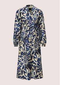 Madeleine Mode Sommerkleid MADELEINE "Kleid Elegantes Viskosekleid mit Blumenmuster", Damen, Gr. 44, N-Gr, blau (marine, berber), Obermaterial: 100% Viskose CV., Modern, Kleider Sommerkleid, Mit Schluppenband