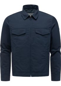 Hemdjacke Ragwear "Outdoorjacke Dyphner YOUMODO", Damen, Gr. S, blau (navy), Obermaterial: 80% Polyester PES. 20% Nylon NY. Obermaterial: Futter: 100% Polyester PES., gerade, &Auml;rmel mit &Auml;rmelschlitz abgesteppte Kante, Jacken Hemdjacke, Wasserabweisende &Uuml;bergangsjacke mit Hemdkragen