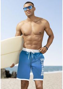 Boardshorts Lonsdale "CLENNELL", Herren, Gr. 4XL, N-Gr, blau (hellblau), Obermaterial: 100% Polyester. Futter: 100% Polyester, bequem, Hosen Boardshorts, Badeshorts, Innenhose aus Mesh