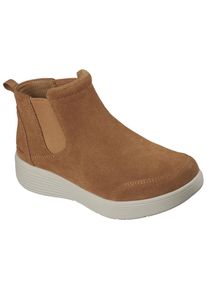 Chelseaboots Skechers "ARCH FIT LAGUNA", Damen, Gr. 41, hellbraun, Veloursleder, Schuhe Chelseaboots, Chelseaboots, Winterboots mit bequemen Relaxed Fit