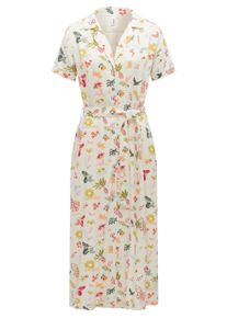 Sommerkleid Ragwear "Sommerkleid Sawira Long Print", Damen, Gr. XXL, N-Gr, beige (ivory), Obermaterial: 100% Viskose CV., Kleider Sommerkleid
