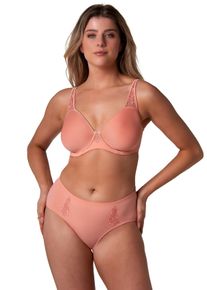 Slip ELBRINA "Micro/lace", Herren, Gr. L, orange (bright peach), Microfaser, Obermaterial: 88% Polyamid, 12% Elasthan, unifarben, k&ouml;rpernah, Unterhosen Slip, mit Schleife, mit Stickerei, weich, atmungsaktiv, feminin, elastisch