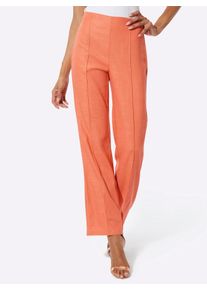 CR&Eacute;ATION L Webhose CREATION L, Damen, Gr. 46, Normalgr&ouml;&szlig;en, papaya, 75% Viskose, 25% Leinen, unifarben, Hosen Webhose