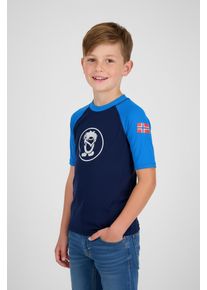 Funktionsshirt Trollkids "KIDS KVALVIKA T", Kinder, Gr. 92, blau (navy, medium blau), Obermaterial: 90% Polyester, 10% Elasthan, Shirts Funktionsshirt, f&uuml;r Kinder und Jugendliche, kurz&auml;rmlig, mit UV-Schutzfaktor 50+