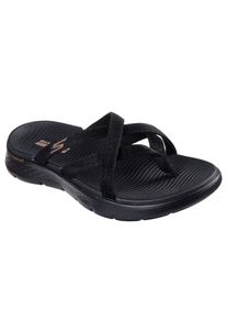 Zehentrenner Skechers "GO WALK FLEX SANDAL-SSSELENA", Damen, Gr. 35, schwarz unifarben, Textil, Schuhe Zehentrenner, Sommerschuh, Strandschuh, Sandale, Badeschuh mit Komfortfu&szlig;bett