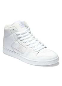 Sneaker DC Shoes "Manteca 4 Hi", Herren, Gr. 12(46), wei&szlig; (wei&szlig;, wei&szlig;, battleship), Obermaterial:51.34% Leder, 48.66% Synthetikmaterial;, Schuhe Sneaker