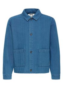 Hemdjacke Casual Friday "Hemdjacke CFAsplund Herringbone", Damen, Gr. XL, blau (surf the web), Obermaterial: 100% Baumwolle CO., Jacken Hemdjacke