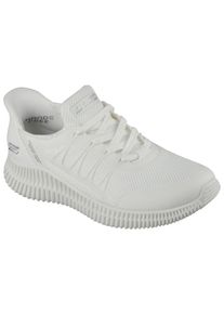 Sneaker Skechers "BOBS GEO LITE", Damen, Gr. 40, wei&szlig;, Textil, Schuhe Sneaker, Praxischuh, Freizeitschuh, Komfortschuh mit Slip-ins