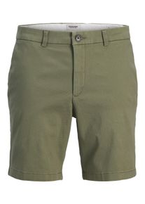 Jack & Jones Chinohose JACK & JONES "JPSTMARCO DYLAN CHINO SHORTS", Damen, Gr. XXL, N-Gr, deep lichen gr&uuml;n, Web, Obermaterial: 98% Baumwolle, 2% Elasthan, unifarben, regular fit knielang, Hosen Chinohose