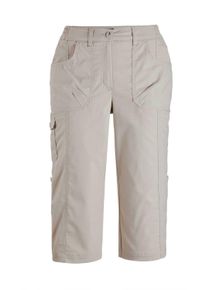 7/8-Hose GOLDNER "Krempelbare Capri-Hose mit Funktion", Damen, Gr. 50, N-Gr, beige (sand), Obermaterial: 71% Baumwolle CO. 25% Polyester PES. 4% Elasthan EL., Hosen 7/8-Hose