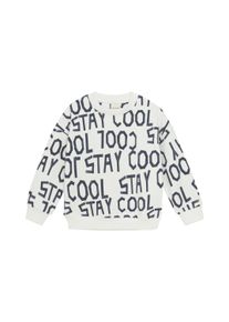 Sweater Minymo "Sweater MISweatshirt LS AOP", M&auml;dchen, Gr. 134, wei&szlig; (marshmallow wei&szlig;), Obermaterial: 95% Baumwolle CO. 5% Elasthan EL., Sweatshirts Sweater