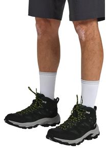 Wanderstiefel Jack Wolfskin "VOJO TOUR TEXAPORE MID M", Herren, Gr. UK12-EU47, Normalschaft, schwarz (schwarz, forest), Obermaterial: Synthetik. Obermaterial 2: Textilmaterial. Futter: Polyester, Schuhe Wanderstiefel