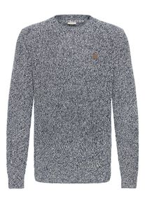 !Solid Strickfleece-Pullover SOLID "Strickpullover SDRicky", Herren, Gr. XL, blau (insignia blau melange), Obermaterial: 70% Baumwolle CO recyc.. 30% Polyester Pol. recyc.., Pullover Strickfleece-Pullover