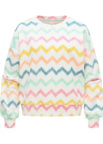 Rundhalspullover Ragwear "Sweater Wuss Print", Damen, Gr. XL, bunt (multi combo), Obermaterial: 70% Baumwolle CO. 30% Polyester PES., Rundhals, &Auml;rmel ohne &Auml;rmelschlitz Rippb&uuml;ndchen, Pullover Rundhalspullover