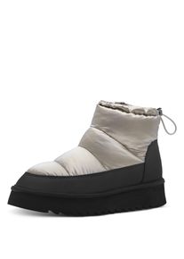 Winterboots Tamaris, Damen, Gr. 41, altsilberfarben, schwarz, Lederimitat, Textil, Schuhe Winterboots, Plateau, Snowboots, Outdoorschuh, Schnellverschluss am Schaftrand