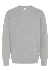 !Solid Strickfleece-Pullover SOLID "Strickpullover SDFinnetado", Herren, Gr. S, grau (griffin melange), Obermaterial: 70% Baumwolle CO recyc.. 30% Polyester Pol. recyc.., Pullover Strickfleece-Pullover