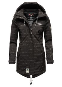 Funktionsparka Marikoo "Funktionsmantel Zimtzicke", Damen, Gr. XL, schwarz (schwarz lines), Obermaterial: 98% Polyester PES. 2% Elasthan EL. Obermaterial: Futter: 100% Polyester PES., Jacken Funktionsparka