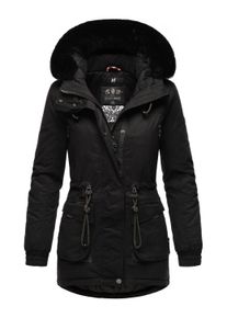 Wintermantel Navahoo "Wintermantel Olessaa", Damen, Gr. S, schwarz, Obermaterial: 100% Baumwolle CO. Obermaterial: Futter: 100% Polyester PES. 100% Polyester PES., M&auml;ntel Wintermantel