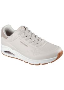 Sneaker Skechers "Harry Kane - Off Pitch Collection: Uno - Harry Kane Air", Herren, Gr. 45, grau (taupe), Lederimitat, Textil, Schuhe Sneaker, Schn&uuml;rschuh signiert vom weltbekannten Fu&szlig;ballstar Harry Kane