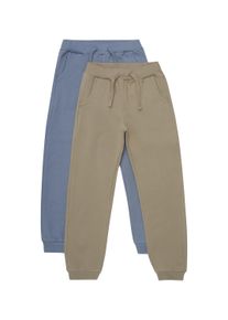 Jogginghose Minymo "Jogginghose MIPants 2 Pack", Jungen, Gr. 98, N-Gr, braun (timber wolf), Obermaterial: 95% Baumwolle CO. 5% Elasthan EL., Hosen Jogginghose