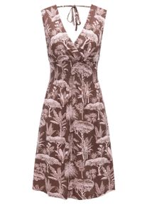 Sommerkleid Ragwear "Sommerkleid Aini Print", Damen, Gr. S, N-Gr, braun (schwarz choco), Obermaterial: 95% Viskose CV. 5% Elasthan EL., Kleider Sommerkleid