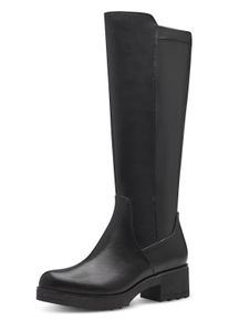 Stiefel Marco Tozzi, Damen, Gr. 39, Normalschaft, schwarz, Lederimitat, Schuhe Stiefel, mit Blockabsatz