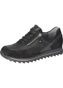 Waldl&auml;ufer Keilsneaker WALDL&Auml;UFER "HAIBA", Damen, Gr. 4 (37), schwarz, Nappaleder, Nubukleder, Veloursleder, Schuhe Keilsneaker, Komfortschuh, Bequemschuh, in Komfortweite H (= sehr weit)