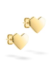 Paar Ohrstecker Liebeskind Berlin "Schmuck Edelstahl Urban Heart Herz", gold (gelbgoldfarben), Ohrringe, Damen, Edelstahl, Paar Ohrstecker