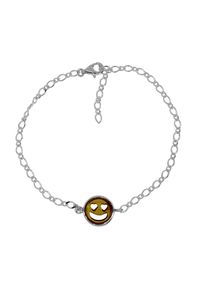 Armband OSTSEE-SCHMUCK "- Smiley - Silber 925/000 - Bernstein" Gr. 21, silber (silber 925, silberfarben, wei&szlig;), Armb&auml;nder, Damen, Silber 925 (Sterlingsilber), Armband