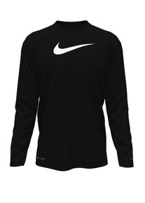 T-Shirt Nike "LONG SLEEVE HYDROGUA", M&auml;dchen, Gr. M, schwarz, Jersey, Obermaterial: 100% Polyester, normal, Rundhals, Shirts T-Shirt, f&uuml;r Kinder, sportlicher Stil, Kurzarm, mit Dri-FIT-Technologie