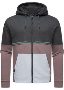 Kapuzensweatjacke Ragwear "Kapuzensweatjacke Blocky", Herren, Gr. M, schwarz, Obermaterial: 70% Baumwolle CO. 30% Polyester PES., Sweatjacken Kapuzensweatjacke