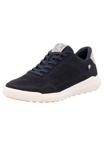 Sneaker RIEKER SPORT "Chester", Herren, Gr. 45, blau (dunkelblau, wei&szlig;), Lederimitat, Textil, Schuhe Sneaker, Schn&uuml;rschuh, Halbschuh, Freizeischuh mit angesagter Laufsohle