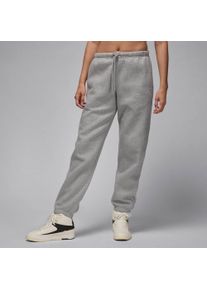 Sporthose Nike Sportswear "W J BRK FLC PANT 24", Damen, Gr. M, N-Gr, dk grau heather, wei&szlig;, Obermaterial: 80% Baumwolle, 20% Polyester, Hosen Sporthose, leichtes Material, bequeme Passform, sportlicher Stil