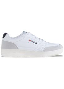 Sneaker Lotto, Herren, Gr. 39, wei&szlig;, leuchtendesgrau, Synthetik, clean, Schuhe Sneaker, - im 80er Jahre Tennis Look