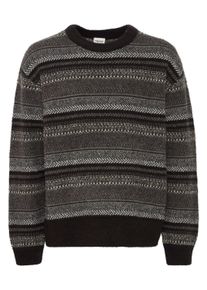 !Solid Strickfleece-Pullover SOLID "Strickpullover SDMaxwell", Herren, Gr. XL, schwarz (true schwarz), Obermaterial: 58% Polyacryl PAN. 26% Wolle WO. 13% Polyamid PA. 3% Elasthan EL., Pullover Strickfleece-Pullover