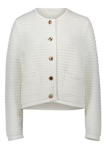 BETTY & CO Cardigan BETTY & CO "Strick-Cardigan mit Knopfleiste", Damen, Gr. 40, wei&szlig; (rohwei&szlig;), Obermaterial: 75% Baumwolle CO. 25% Polyamid PA., Strickjacken Cardigan