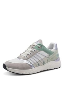Keilsneaker Tamaris, Damen, Gr. 36, mint kombiniert, Leder, Lederimitat, Textil, kontrastfarbene Details, Schuhe Keilsneaker, Freizeitschuh, Halbschuh, Schn&uuml;rschuh mit gepolstertem Schaftrand