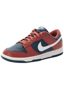 Sneaker Nike Sportswear "Dunk Low", Damen, Gr. 38,5, canyon rust, summit wei&szlig;, valerian blau, Leder, Schuhe Sneaker